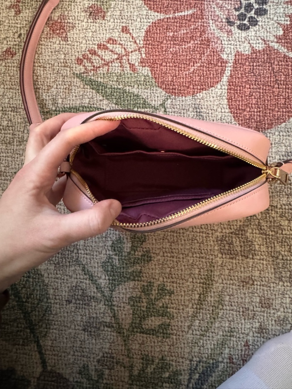 Coach Pink Pebble Leather Signature Crossbody Bag - Mini Jamie Camera Bag - Picture 5 of 8